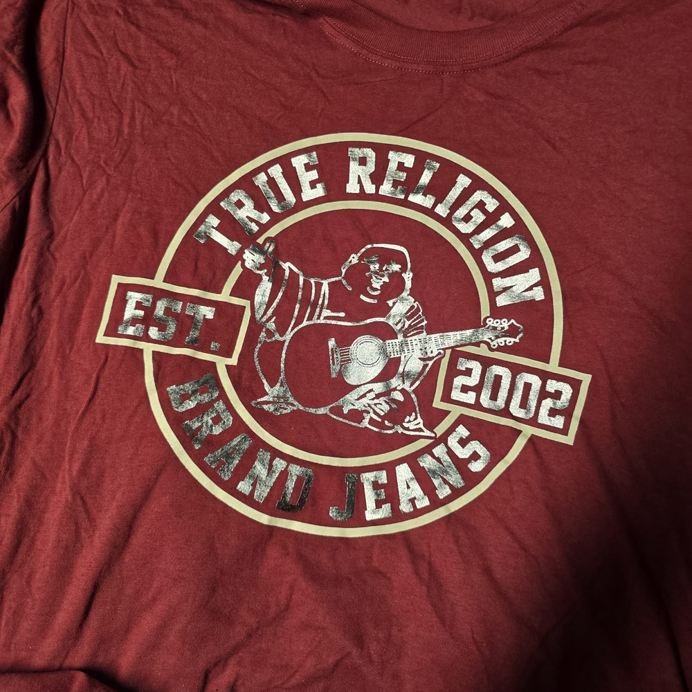 True Religion Burgundy Graphic Tee